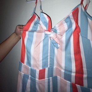 Romeo & Juliet Couture Striped Jumpsuit